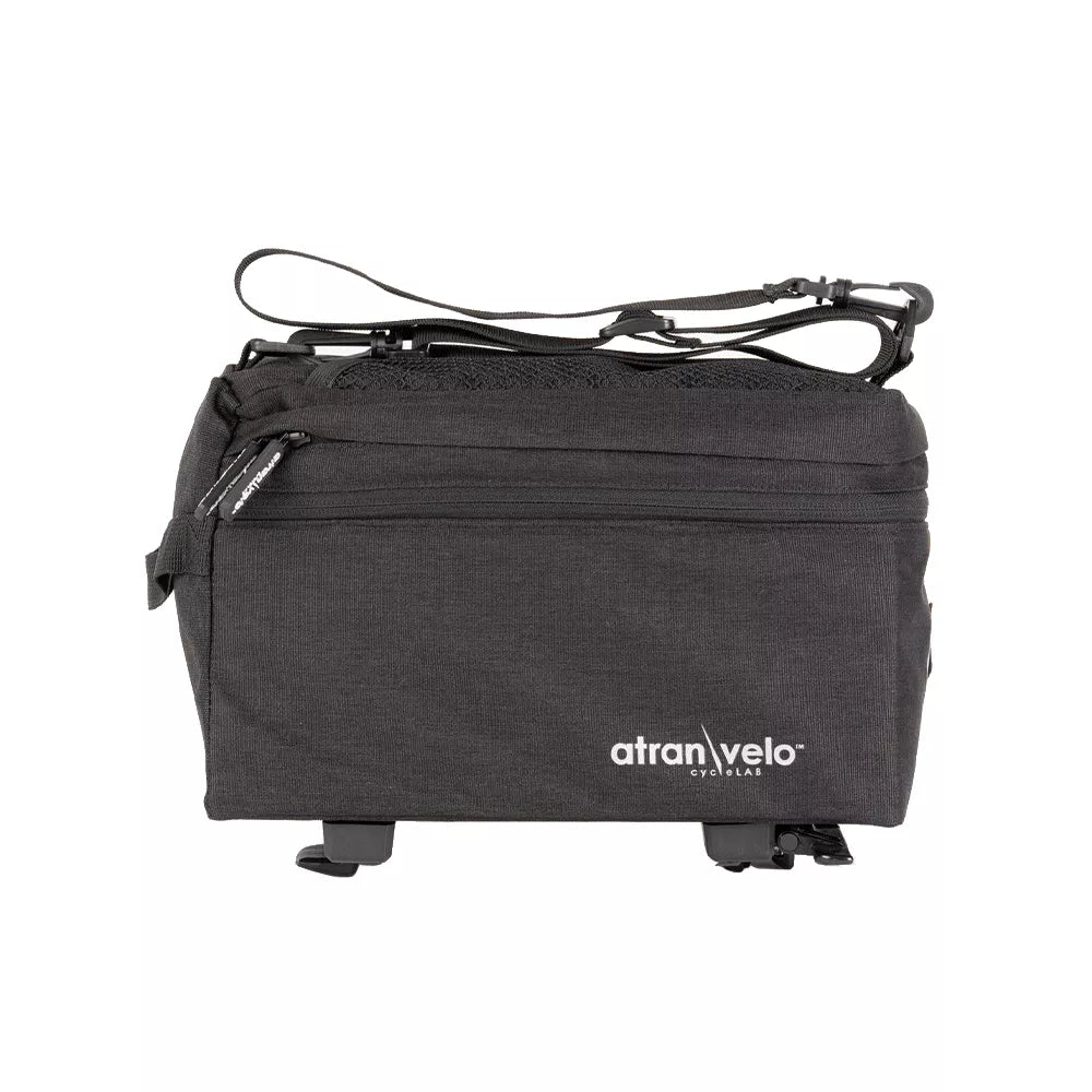 Krepšys ant bagažinės AtranVelo ZAP EASY // 11L, 17x25x31 cm, AVS fiksacija, Water-Proof (juoda)