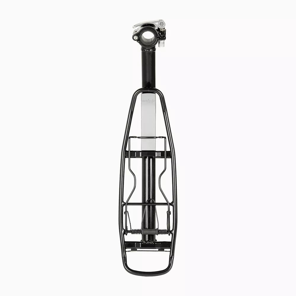 Bagažinė ant balnelio stovo AtranVelo ACTIVE SEATPOST // tinka 25-36 mm stovams, AVS sistema (juoda)