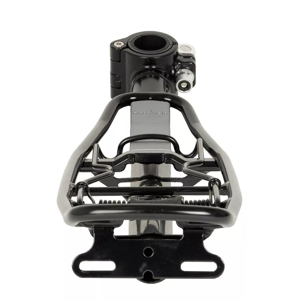 Bagažinė ant balnelio stovo AtranVelo ACTIVE SEATPOST // tinka 25-36 mm stovams, AVS sistema (juoda)