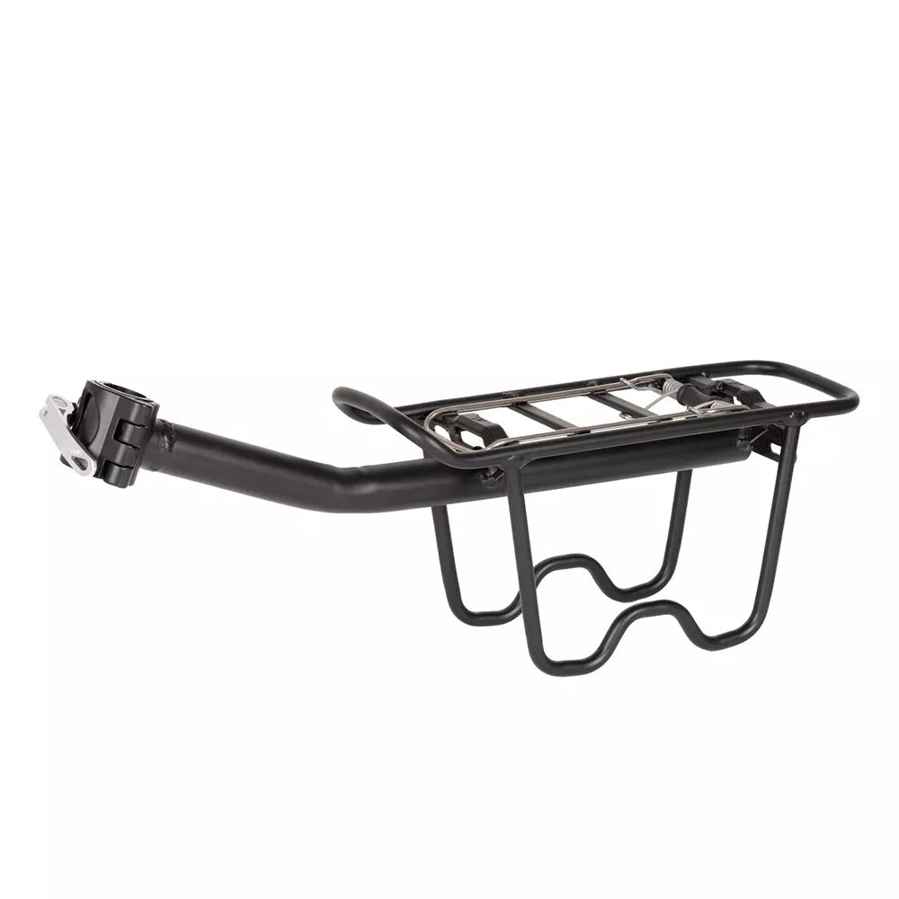 Bagažinė ant balnelio stovo AtranVelo TOUR 365 BS SEATPOST // tinka 25-36 mm stovams, aliuminis, AVS sistema (juoda matinė)