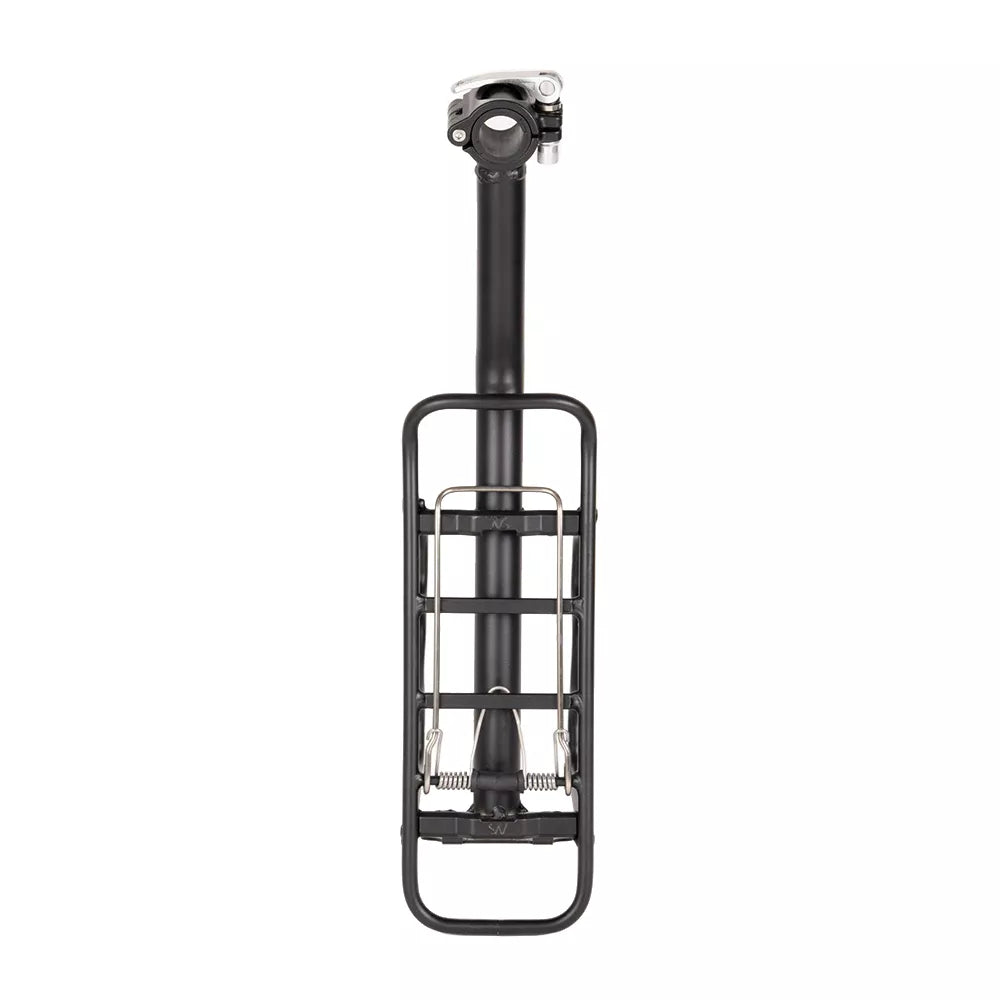 Bagažinė ant balnelio stovo AtranVelo TOUR 365 BS SEATPOST // tinka 25-36 mm stovams, aliuminis, AVS sistema (juoda matinė)