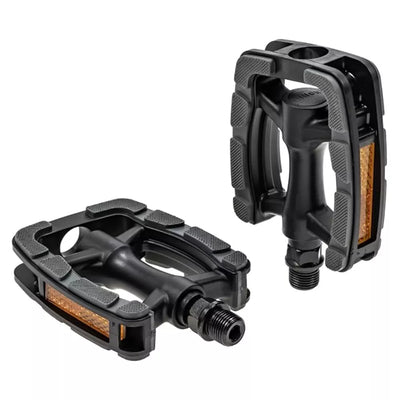 Pedalai Marwi SP-823 // su PP remais, 9/16", 103 x 77,5 mm, aliuminiai (juodi)