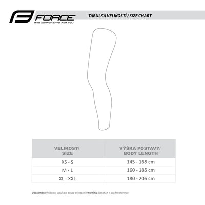 Kojų pašiltinimai FORCE Breeze (juoda) XL-XXL