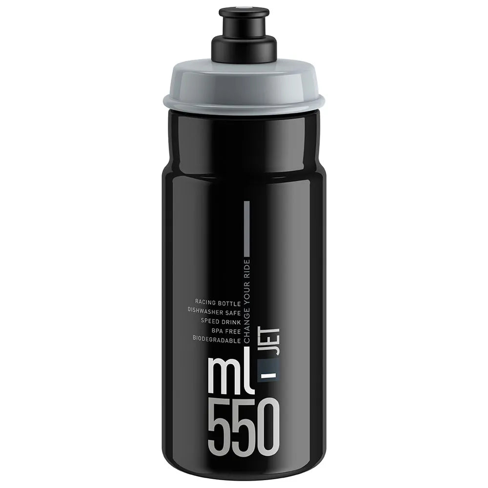 Gertuvė Elite Jett 550ml (juoda/pilkas logo)