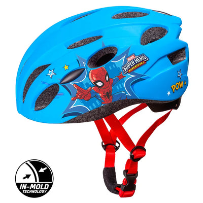 Šalmas SPIDERMAN, in-mold 52-56 cm, (mėlynas/raudonas)