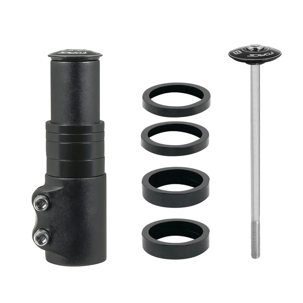 Vairo iškyšos paaukštinimas FORCE +65 mm ,1 1/8 (aliuminis, juoda)