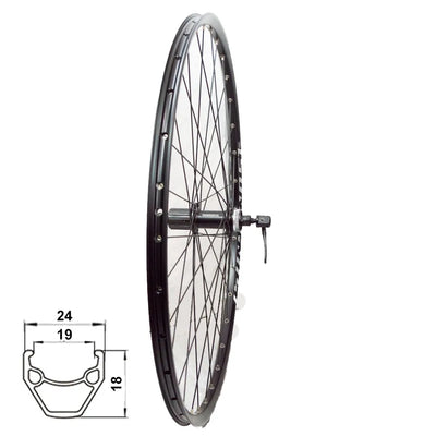 Galinis ratas 28/29" Rodi, d-brake CL, 32H, kasetė, QR