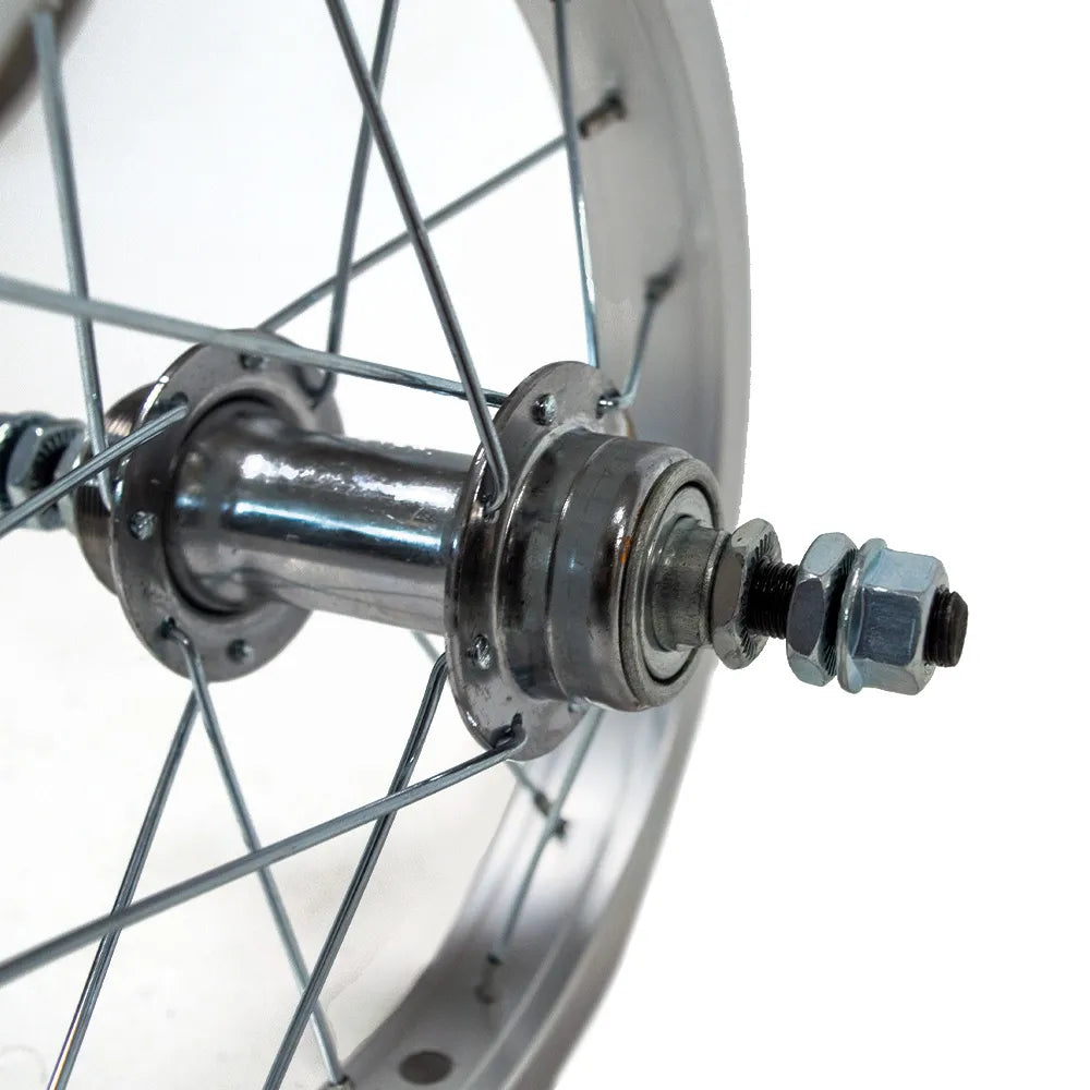 Galinis ratas 12" v-brake, 16H, užsukamas žv. blok., veržlė
