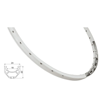 Ratlankis FORCE Basic 27,5" (584x18), d-brake, 32H (baltas)