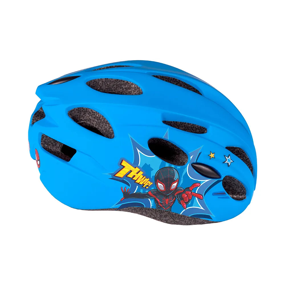 Šalmas SPIDERMAN, in-mold 52-56 cm, (mėlynas/raudonas)