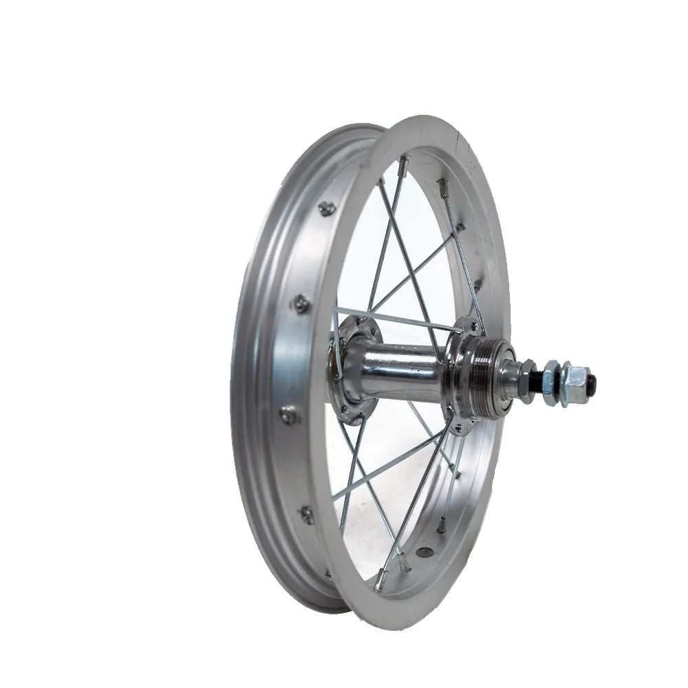Galinis ratas 12" v-brake, 16H, užsukamas žv. blok., veržlė