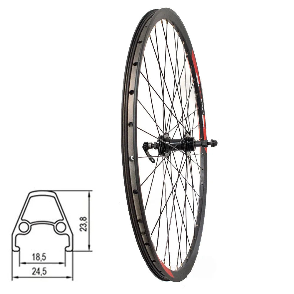 Galinis ratas 28/29"SUNSTART, d-brake 6B, užsukamas žv. blok., QR