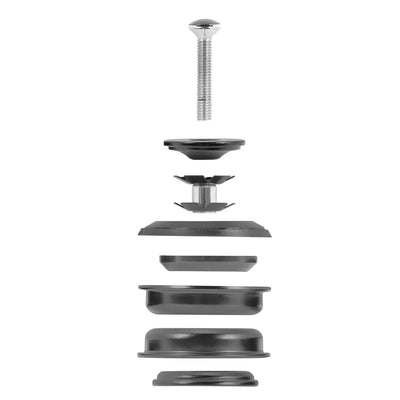 Vairo kolonėlė FORCE Ahead 1 1/8'' pusiau integruota (aliuminė, juoda)