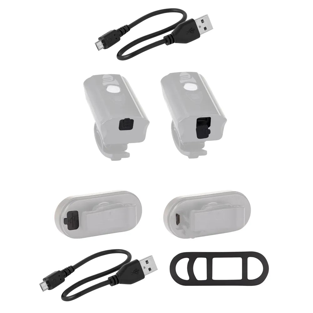 Žibintų komplektas FORCE DIVER ARC USB