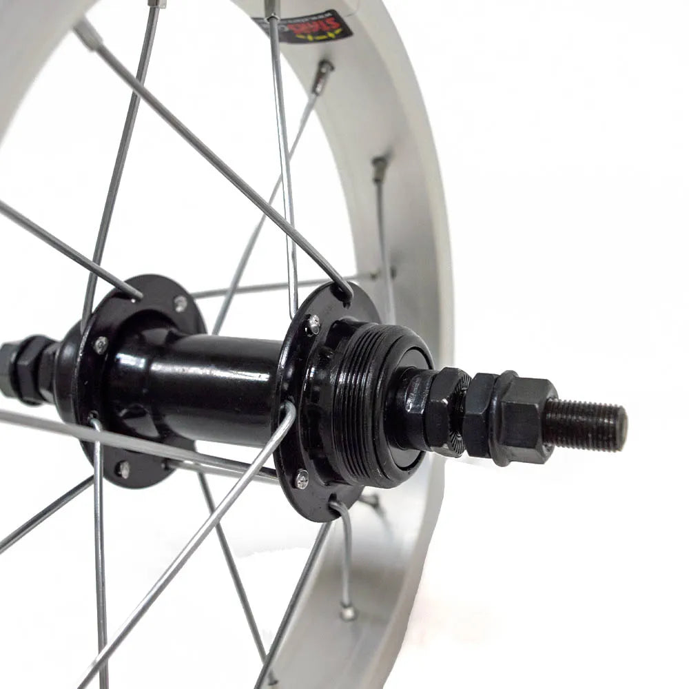 Galinis ratas 12" v-brake, 16H, užsukamas žv. blok., veržlė