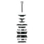 Vairo kolonėlė FORCE AHEAD 1 1/8" pusiau integruota 44 mm (aliuminė, juoda)