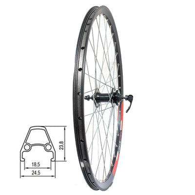 Priekinis ratas 26" SUNSTART d-brake 6B, 32H, QR