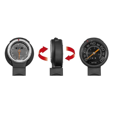 Pastatoma pompa FORCE Extra Big su manometru 5,5bar (plieninė, balta)