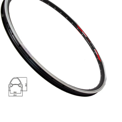 Ratlankis SUNSTART HL20DA-B 27,5", v-brake, 36H, dvigubas su kniedėmis