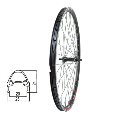 Priekinis ratas 26" Sunstart v-brake, 36H, veržlė