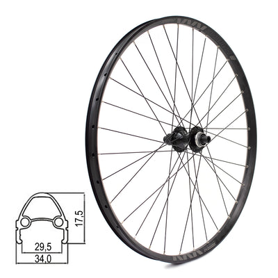 Galinis ratas HAIBIKE RODI TRYP30 Tubeless Ready 29" // diskiniai CL, 32H, kasetė, Thru-Axle, Shimano Thru Boost MT510 12 pav., aliuminis