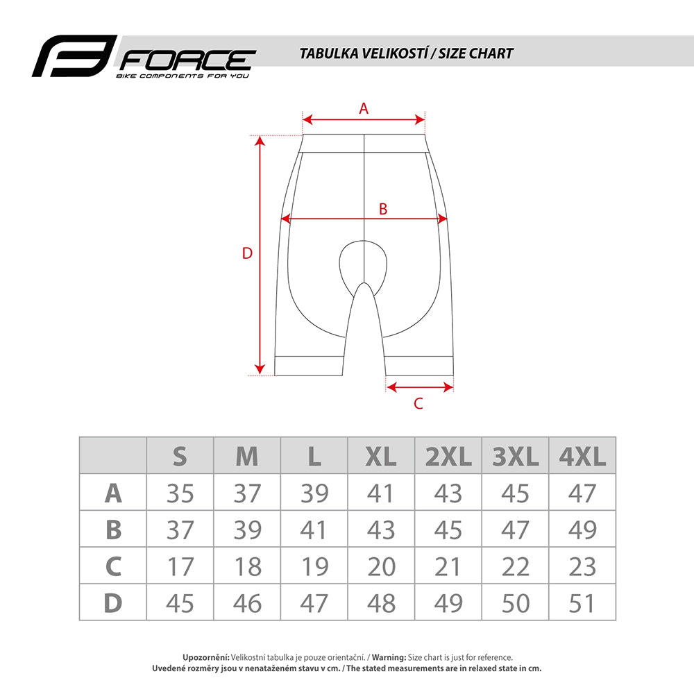 Šortai Force COMFORT 2 // su paminkštinimu, dydis: M (juoda)