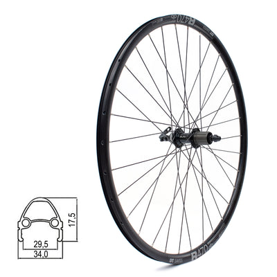 Galinis ratas DT SWISS R470db 28/29" // diskiniams Center-Lock, 32H, kasetė, greitveržlė - QR, be kniedžių, aliuminis