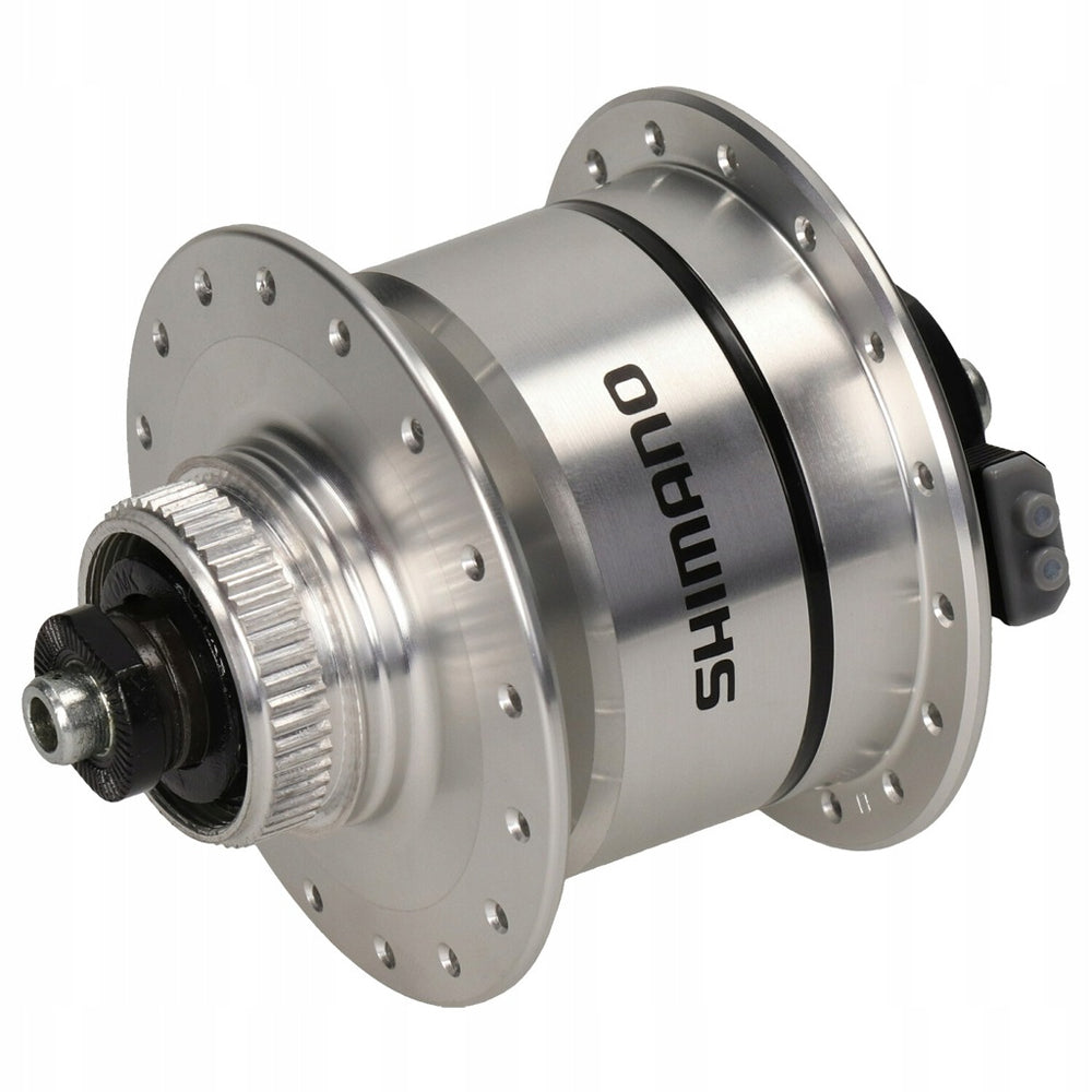 Stebulė su integruota dinama Shimano DH-3D72 // 6V - 3W // 32H, diskiniams CL, greitveržlė