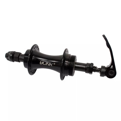 Galinė stebulė U-Link GL-B08R // 36H, V-Brake, užsukamam žvaigždžių blokui, 135 mm, su QR (juoda)