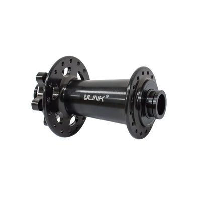 Priekinė stebulė U-Link GL-B76F-ThruAxle // 32H, diskiniams 6 varžt., 15x110 mm, su Thru-Axle (juoda)