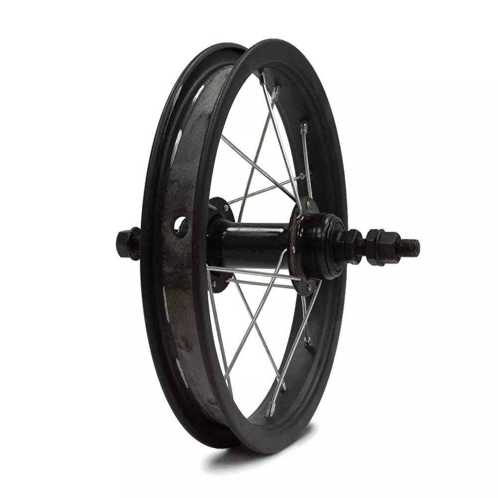 Galinis ratas 12" v-brake, 16H, užsukamas žv. blok., veržlė