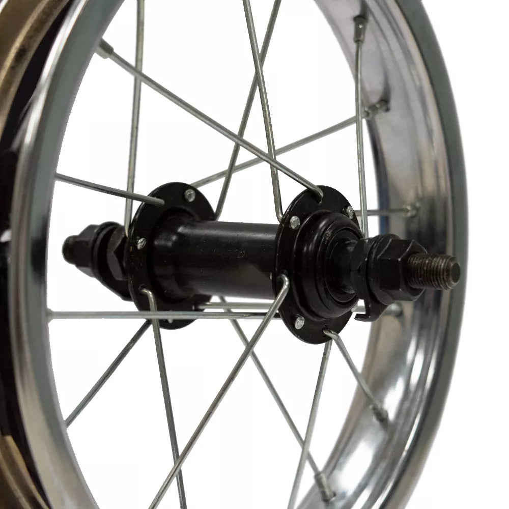 Galinis ratas 12" v-brake, 16H, užsukamas žv. blok., veržlė