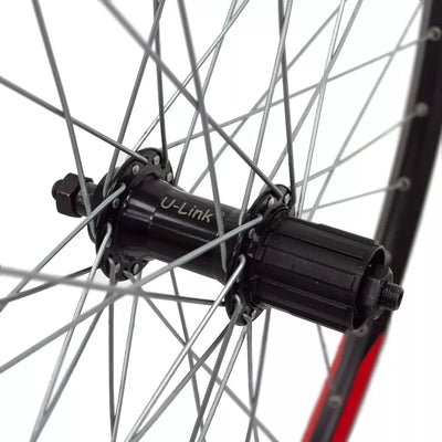 Galinis ratas 27,5" v-brake, 36H, kasetė, QR