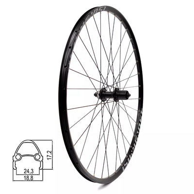 Galinis ratas 28" Rodi Ghost d-brake CL, 32H, kasetė, QR