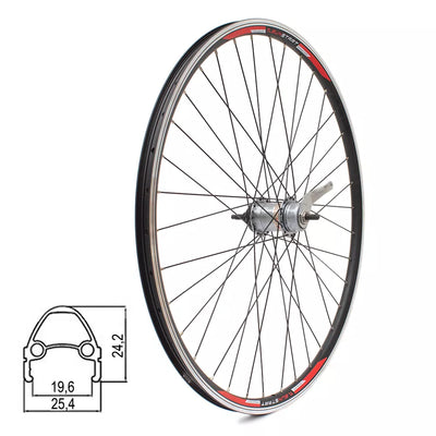 Galinis ratas Sunstart 28/29" // V-Brake + kojinis stabdis, 36H, 3 vidinės pavaros, dvigubas ratlankis, be kniedžių, veržlė, aliuminis