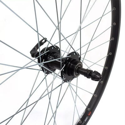 Galinis ratas J19SB 24", d-brake 6B, 32H, užsukamas žv. blok., QR