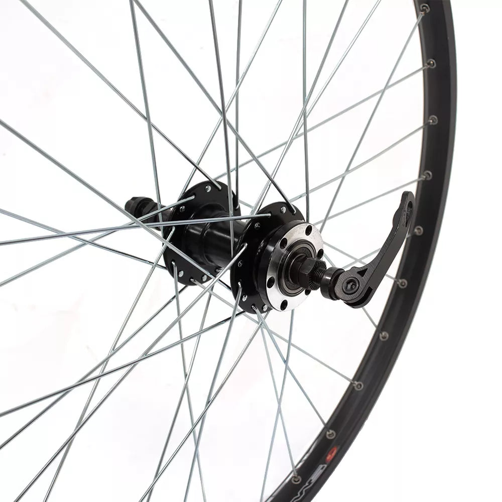 Galinis ratas J19SB 24", d-brake 6B, 32H, užsukamas žv. blok., QR