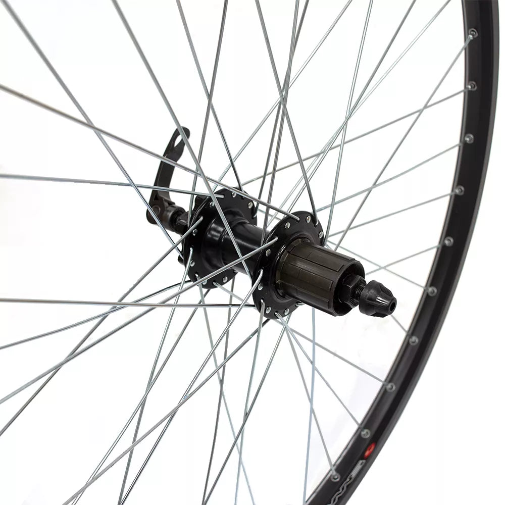 Galinis ratas J19SB 26", d-brake 6B, 36H, kasetė, QR