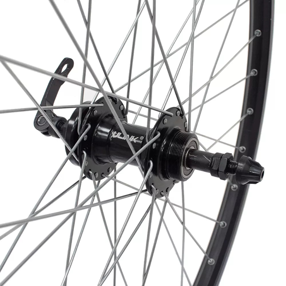 Galinis ratas J19SB 26" // diskiniams 6 varžtų, 36H, užsukamas žvaigždžių blokas, greitveržlė, aliuminis