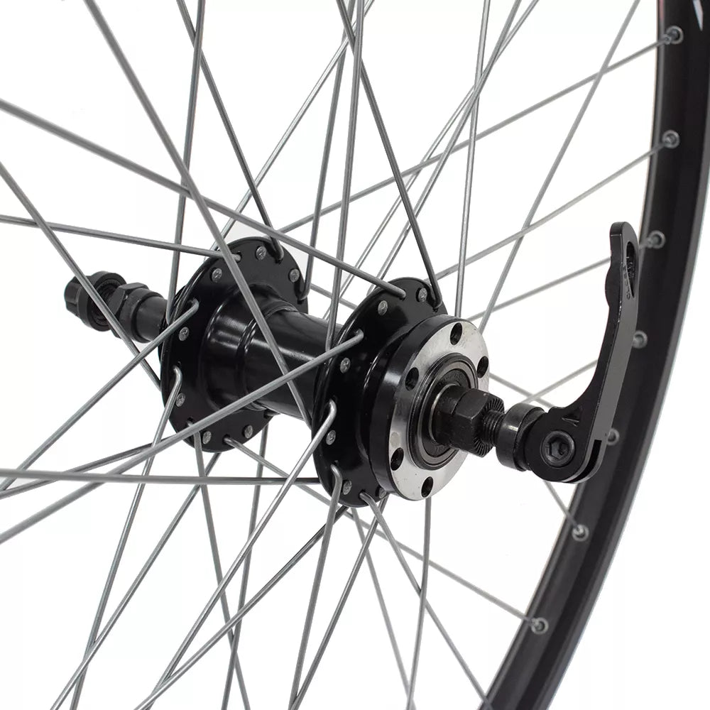 Galinis ratas J19SB 26" // diskiniams 6 varžtų, 36H, užsukamas žvaigždžių blokas, greitveržlė, aliuminis