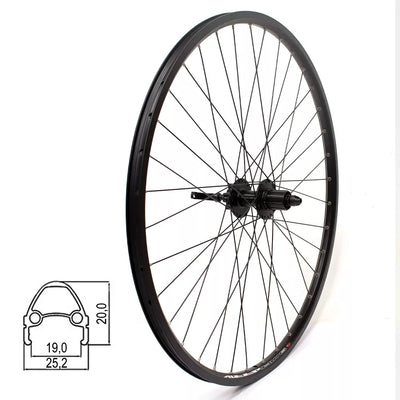 Galinis ratas J19SB 29" d-brake 6B, 36H, kasetė, QR