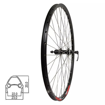 Galinis ratas Sunstart 28/29" // diskiniams CL, 36H, kasetė, QR