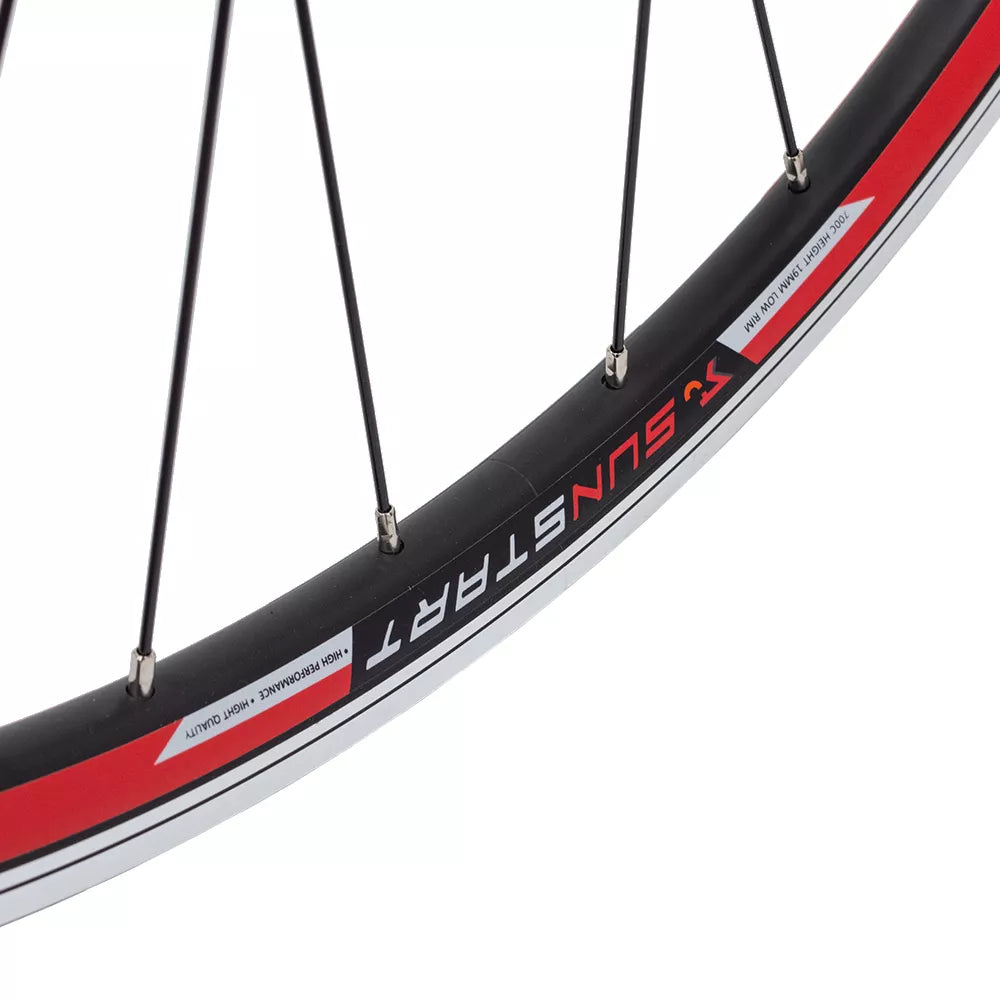 Galinis ratas Sunstart 28" // V-Brake, 32H, kasetė, QR / greitveržlė, aliuminis, be kniedžių