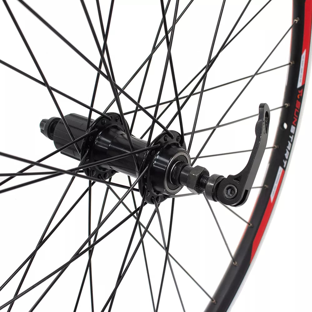 Galinis ratas Sunstart 28" // V-Brake, 36H, kasetė, greitveržlė, aliuminis