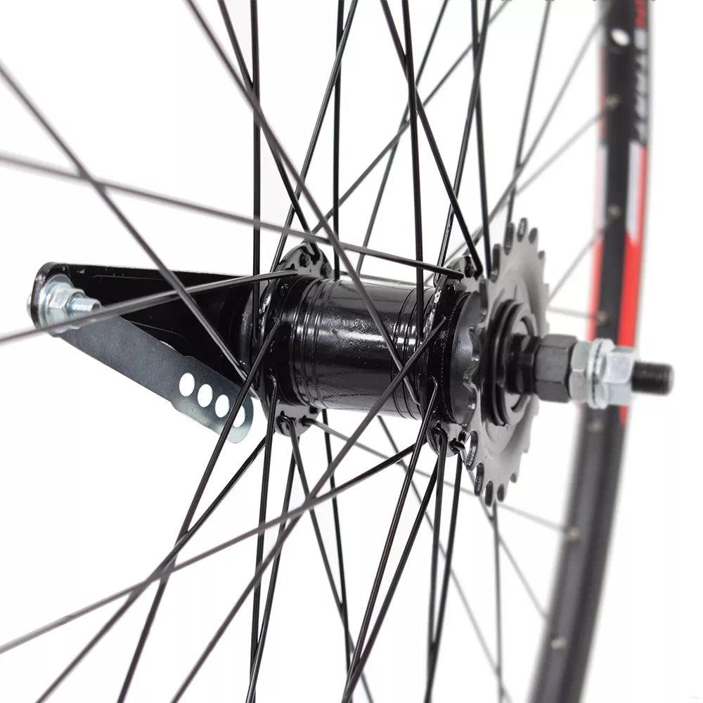 Galinis ratas Sunstart 28" // V-Brake + Kojinis, 19T, 36H, dvigubas, veržlė, be kniedžių, aliuminis