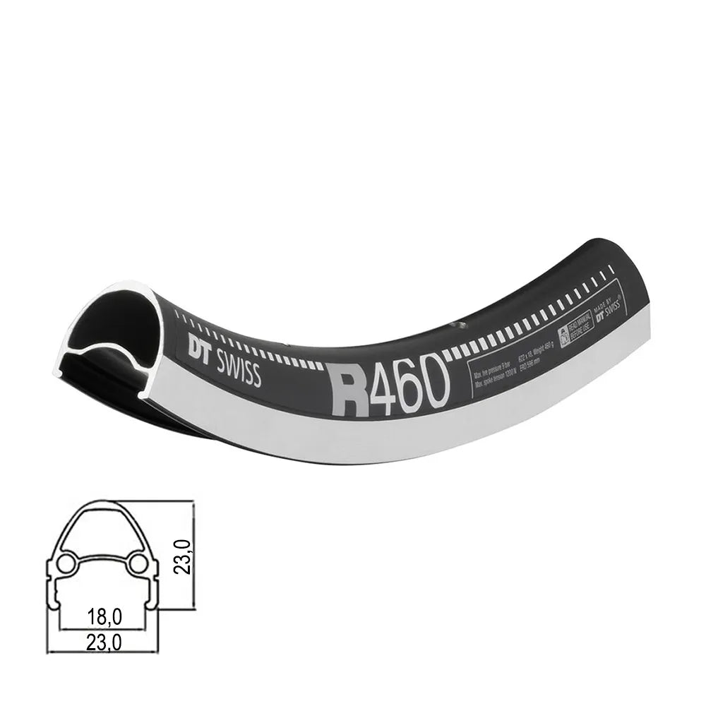 Ratlankis DT SWISS R460 - Performance Road 28" (622x20) // 20H, V-Brake, be kniedžių, dvigubas
