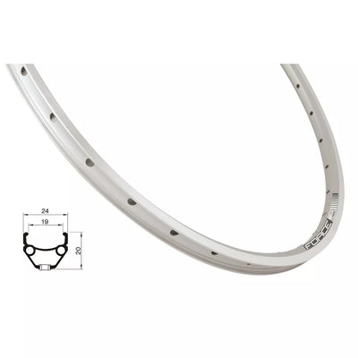 Ratlankis Force Classic 26" (559x19) // 32H (aliuminis, sidabrinis)