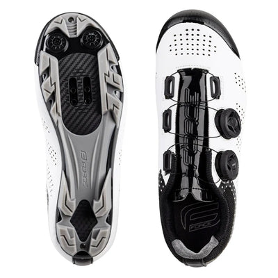 Batai FORCE MTB Points Lady // dydis: 37, Clip-In, MTB (balta/juoda)
