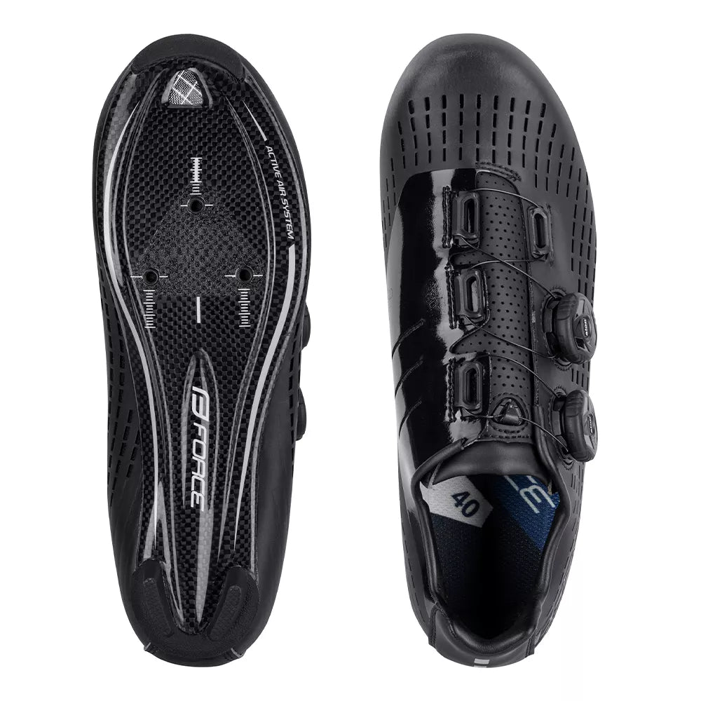 Batai FORCE ROAD REVOLT CARBON // dydis: 42 (juodi)
