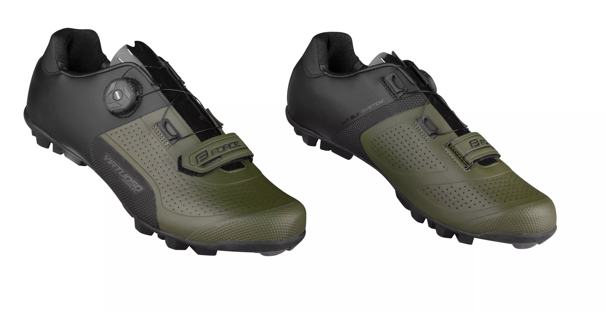 Batai FORCE Virtuoso MTB/Gravel // dydis: 39 (juoda/žalia)